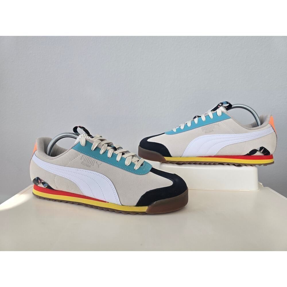 PUMA Roma OG Multicolor Cream Teal Men’s 9.5 Sneakers NEW No Box RARE Y2K Vibe